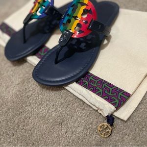 Tory Burch Miller Sandals - Rainbow SZ 7.5